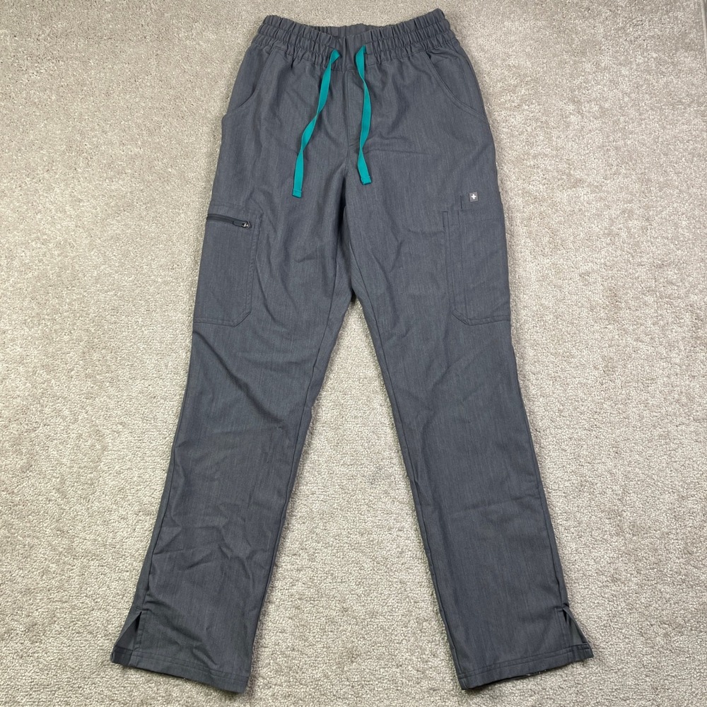 FIGS Technical Collection Scrubs Set Women XXS Top S Pants Graphite Grey Heather - Picture 9 of 15